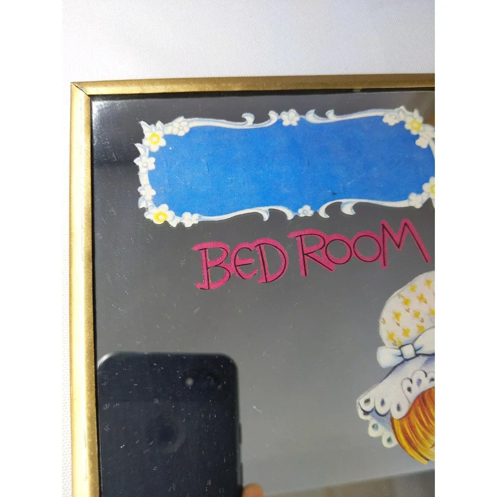 Vintage Wall Mirror Gold Girl Praying Bed Room Personalized Name Sign 8x10